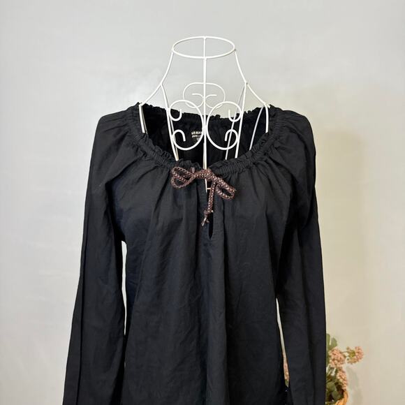 NWT Polo Ralph Lauren y2k vintage flowy black milkmaid babydoll peasant blouse - Picture 4 of 6